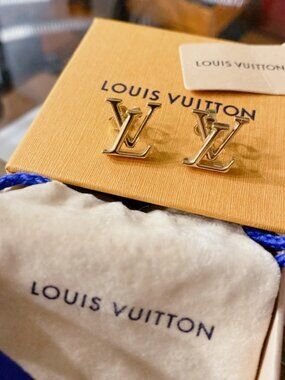 Louis Vuitton Gold LV Iconic Stud Earrings
